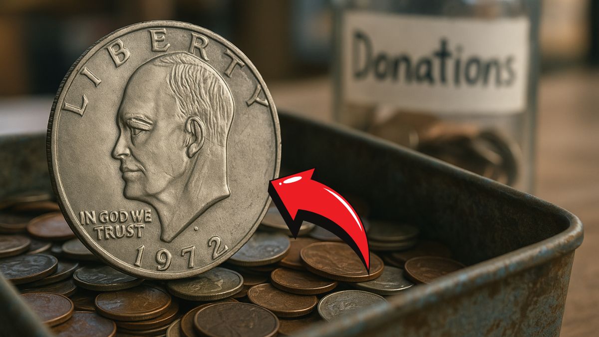 Rare 1972 Doubled Die Eisenhower Dollar Discovered in a Donation Bin